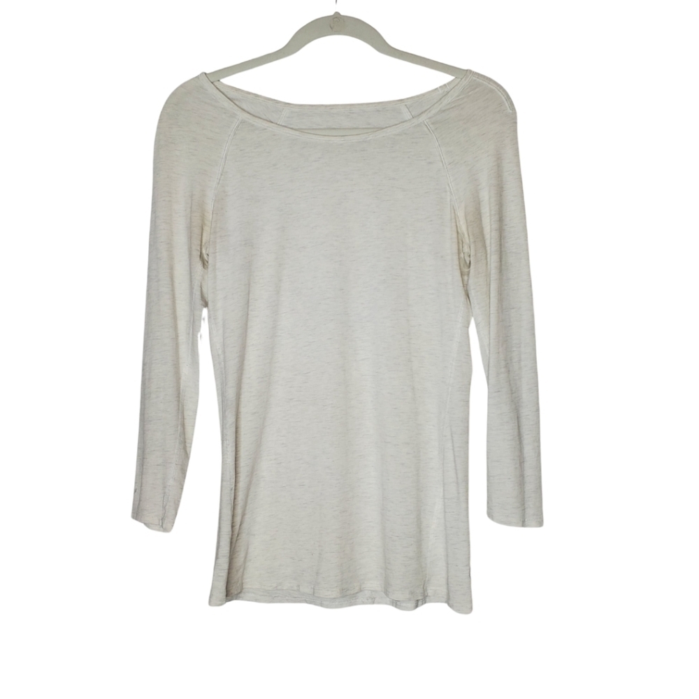 Lululemon Off White Cutout Shirt